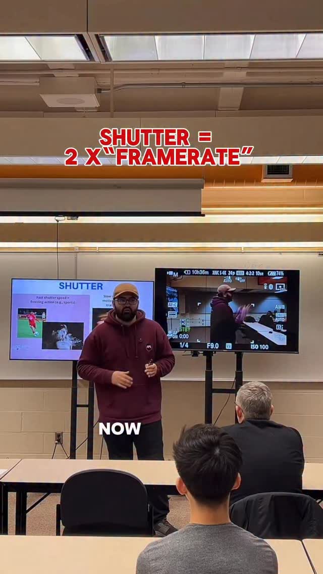 Shooting at 24fps? Set your shutter to 1/50.